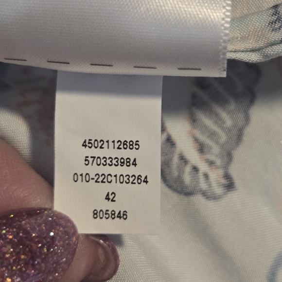 Chico's Women Modal Sand Wash Satin Paisley Floral Print Button Up Shirt 12 / 14 - Picture 5 of 8